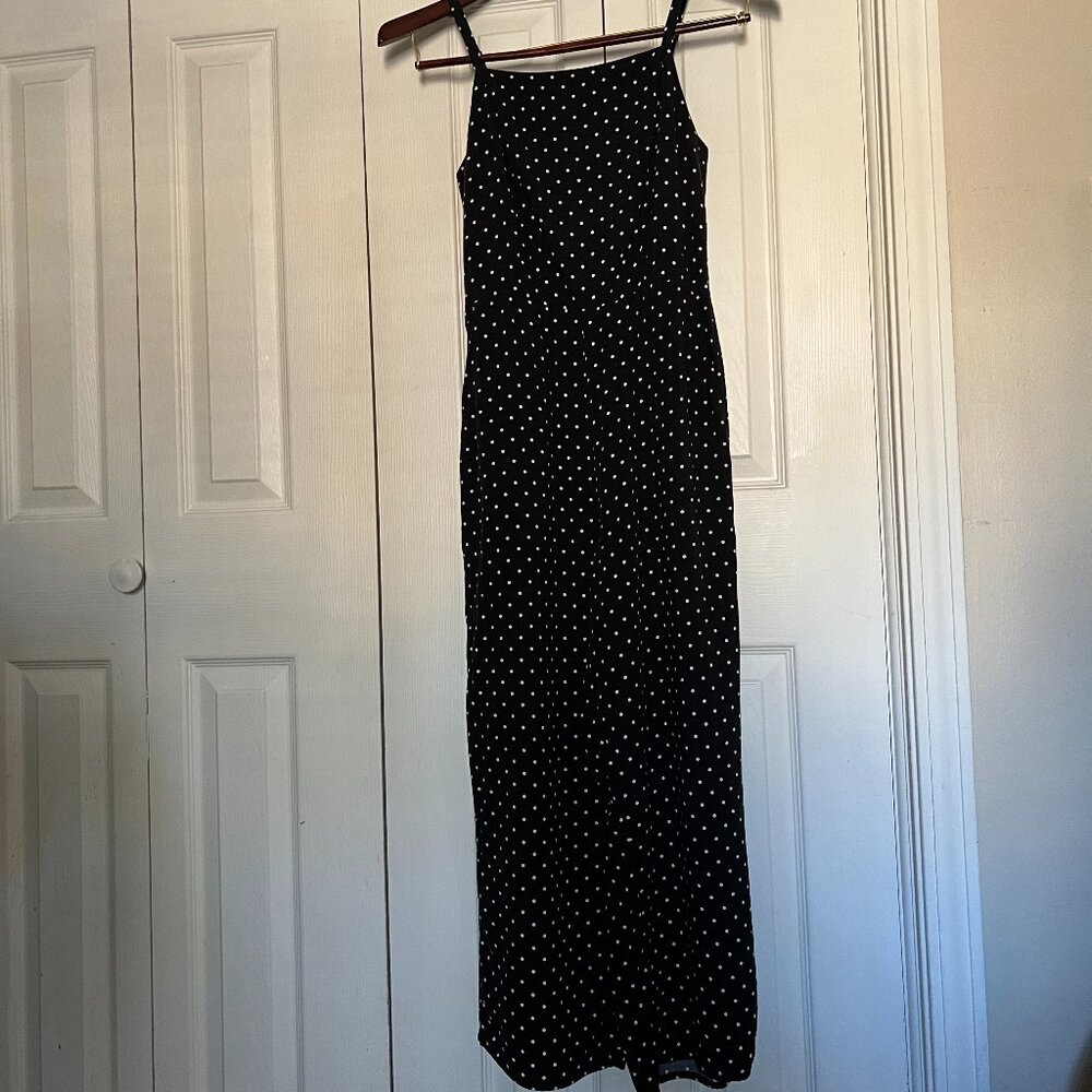 Old Navy Black & White Polka Dot Pants Romper Size Small